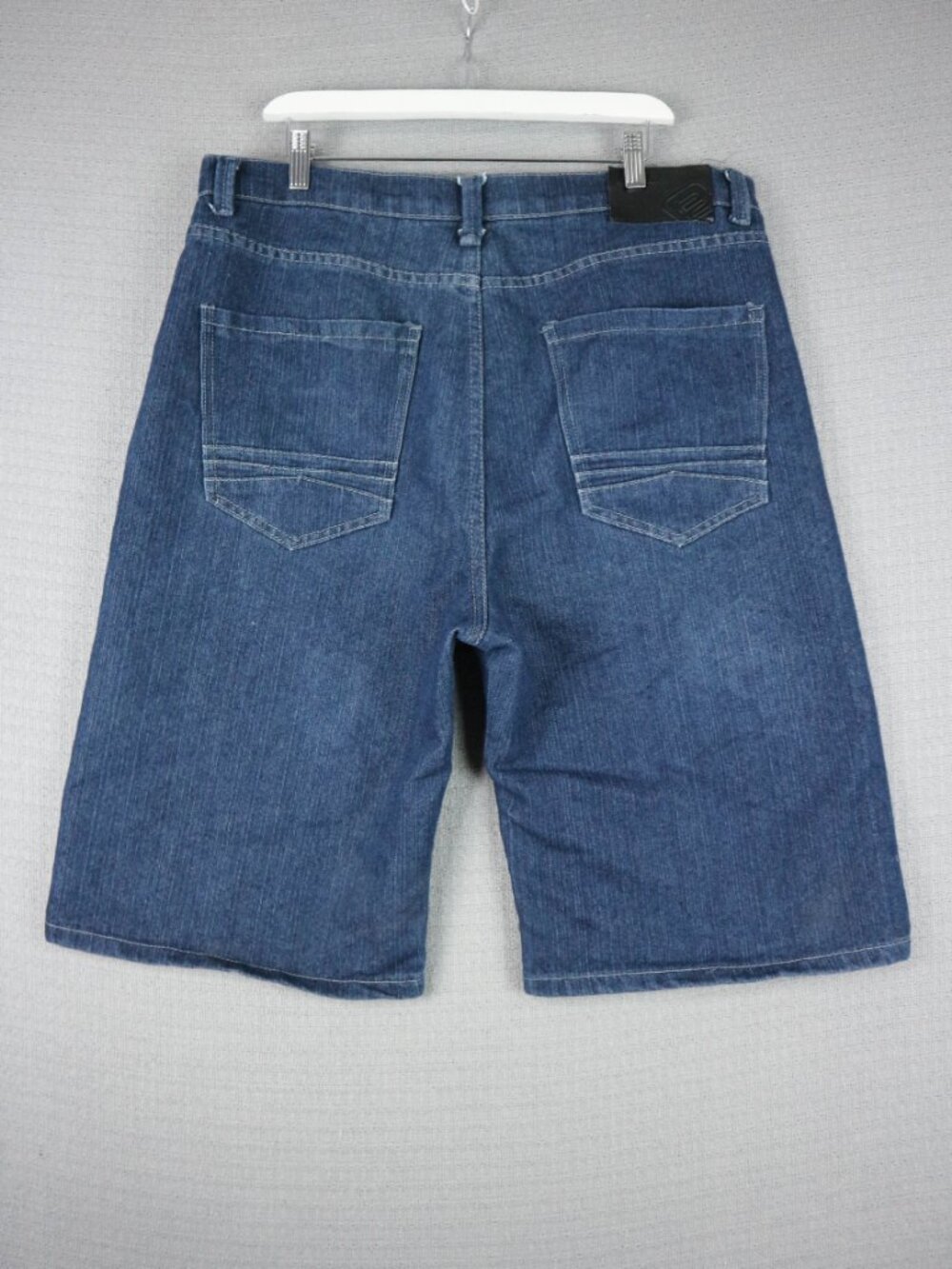 Vintage Mecca Jean Shorts Men's 36 Blue Denim Jorts Wide Leg Skater Baggy Y2K
